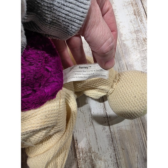 2- TLC Vintage Barney the Dinosaur Plush Set Classic and Bedtime Pajamas READ - Picture 14 of 15